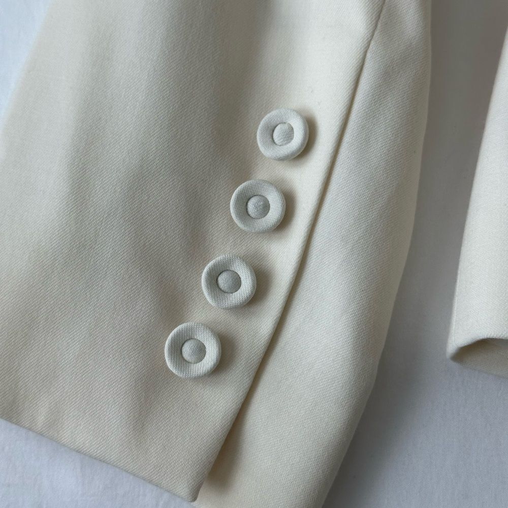 Austin Reed Cream Blazer Wool Blend Single Button Jacket Sz 8 P - Picture 5 of 8